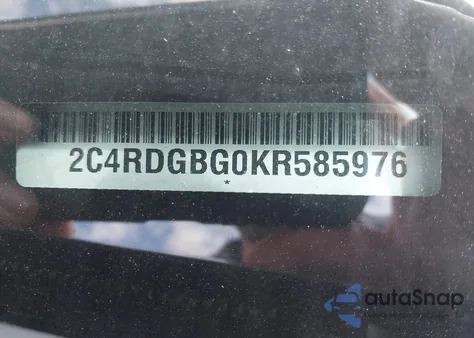 2019 Dodge Grand Caravan Se from USA, damaged, VIN 2C4RDGBG0KR585976